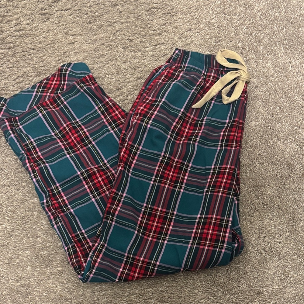 Victoria's Secret Green, Red, Pink Plaid Sleep Shorts